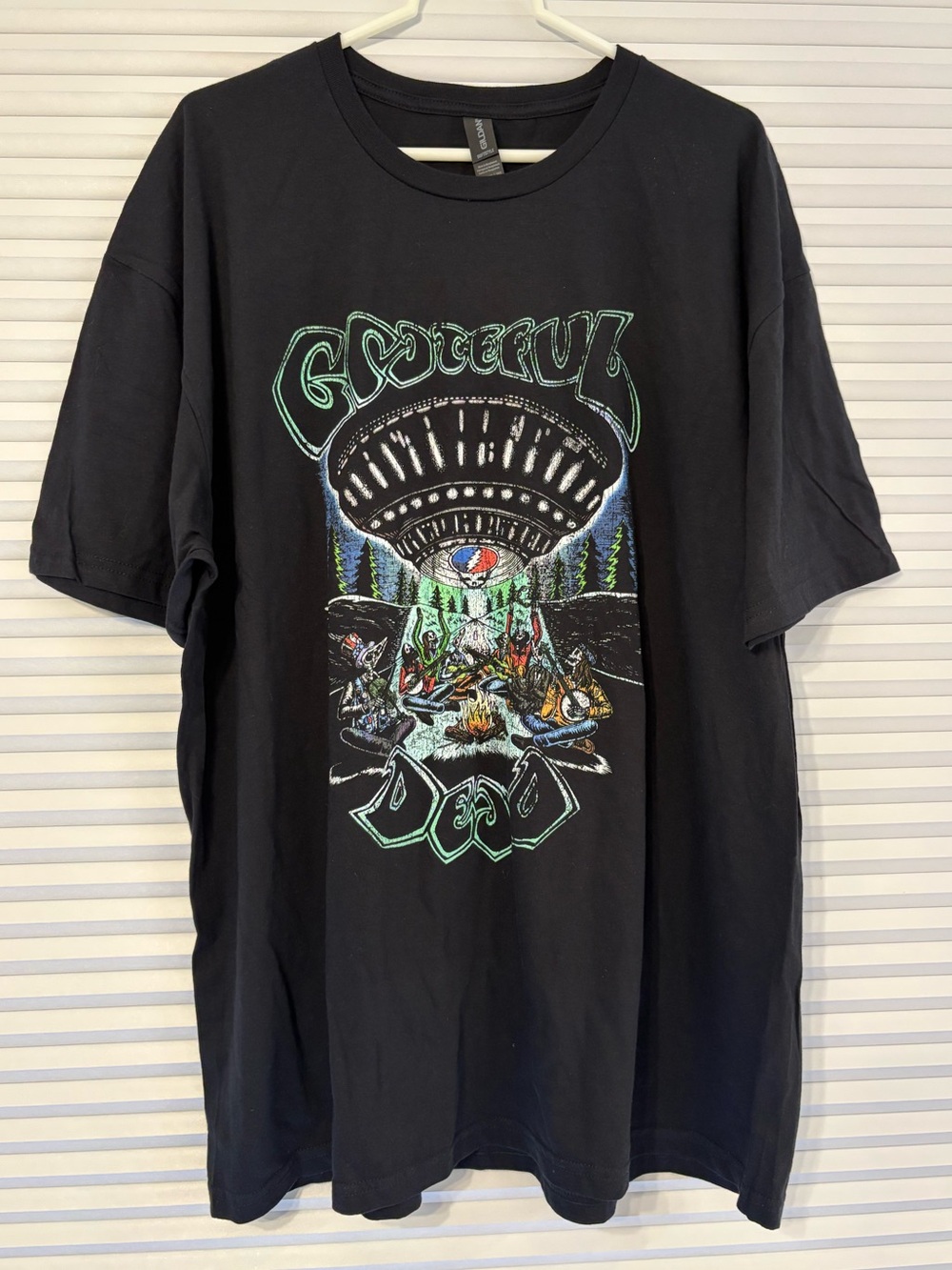 Mens 2XL Grateful Dead UFO Campfire Graphic Tee